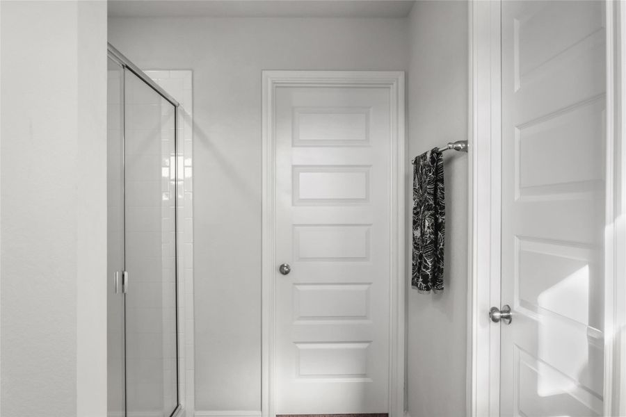 Bathroom with a shower stall