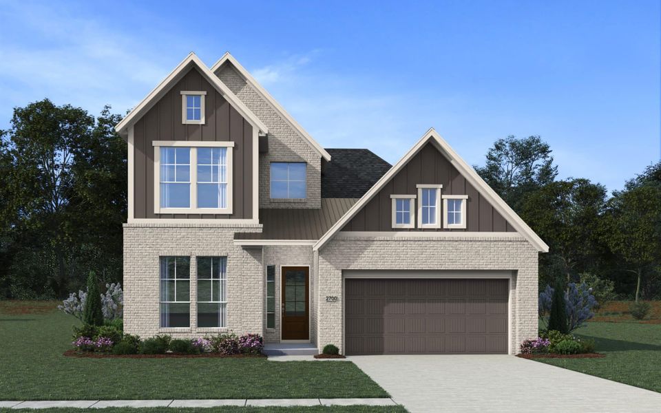 Representative exterior photo of a completed home built from the Cayman 50′ by Chesmar Homes in Prominence – Now Selling, San Antonio, TX (Image 5).