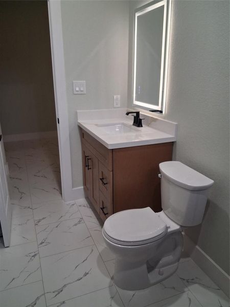 Touch screen light in the bathroom mirrors