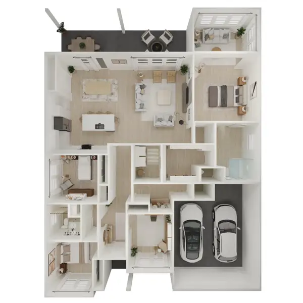 2D floor plan layout for the Amadora II by K. Hovnanian® Homes in Grand Magnolia, Magnolia, TX (Image 4).