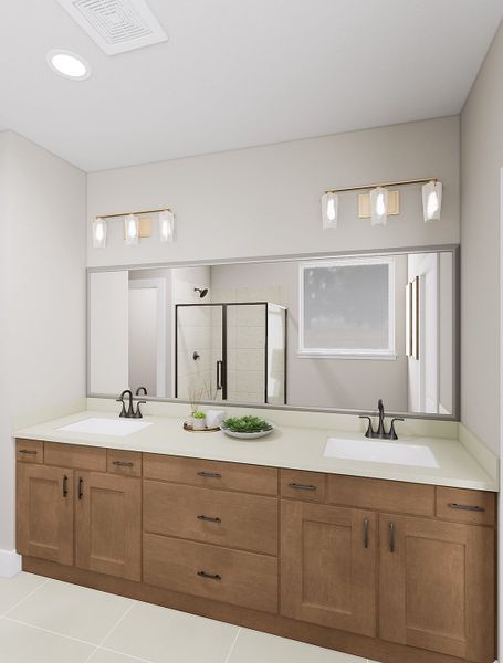 Furnished interior view inside a new home in Painted Tree, McKinney (Image 11).