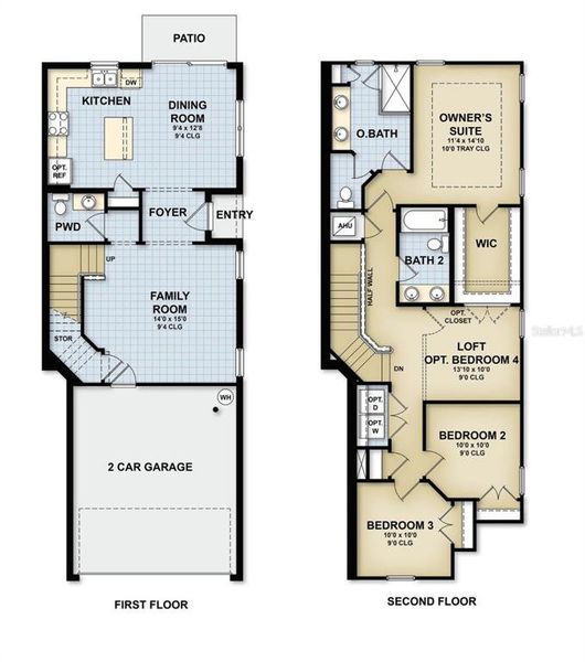 2D floor plan layout of this home in Brixton, St. Cloud, FL (Image 5). 2D floor plan layout of this home in Brixton, St. Cloud, FL (Image 5).