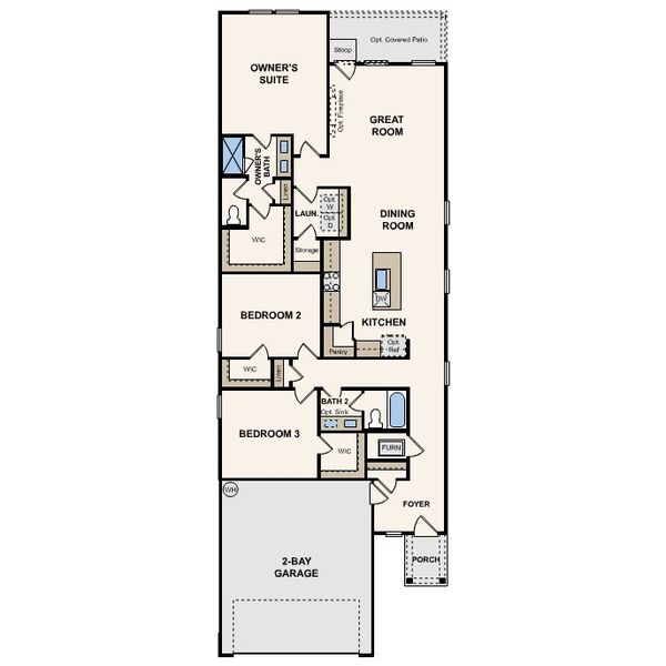 2D floor plan layout of this home in Trinity Ranch, Elgin, TX (Image 2). 2D floor plan layout of this home in Trinity Ranch, Elgin, TX (Image 2).
