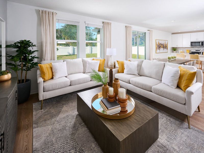 Living room in Marigold floorplan