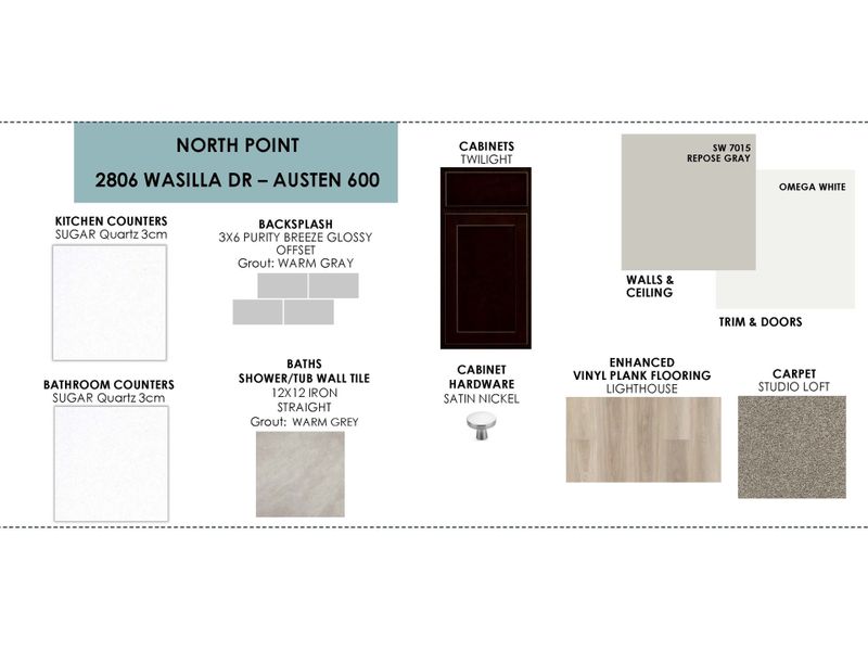 Sample of building materials used in homes in North Point, Temple (Image 12). Sample of building materials used in homes in North Point, Temple (Image 12).