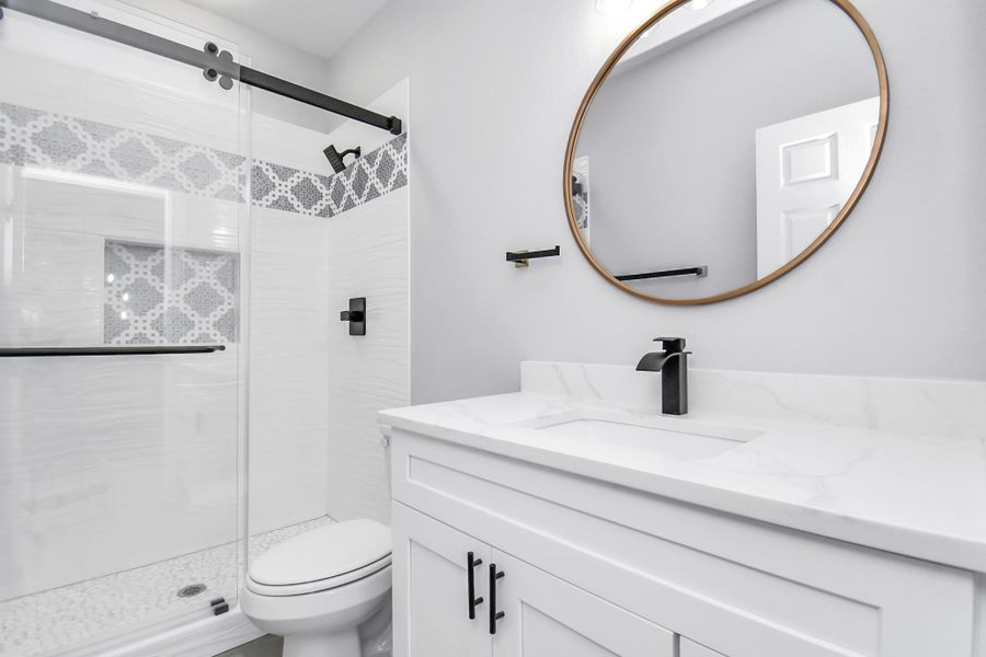 Furnished interior view inside a new home in , Dickinson (Image 11).