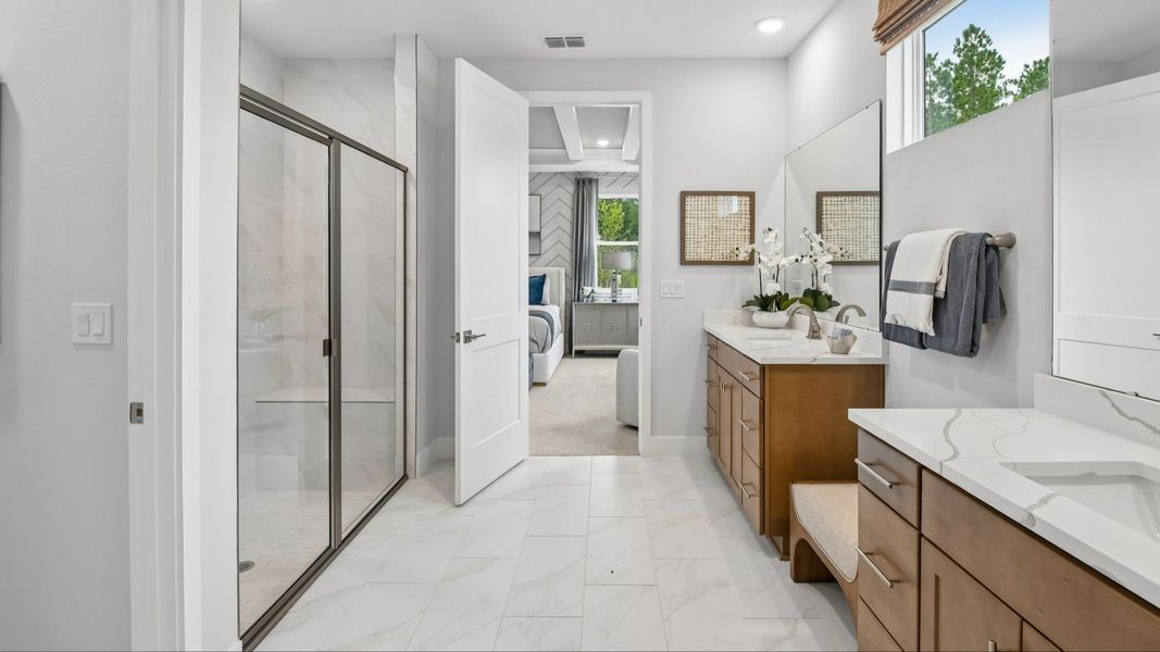 Representative furnished interior of a home built from the Marigold by DRB Homes in Ardisia Park, New Smyrna Beach (Image 50).