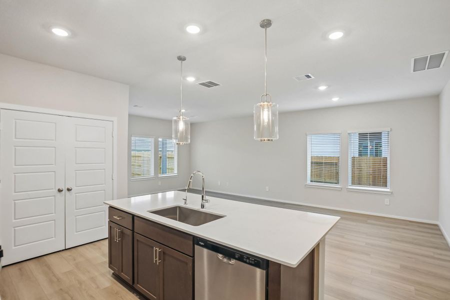 Furnished interior view inside a new home in Landing Meadows - Premier Series, New Caney (Image 8).