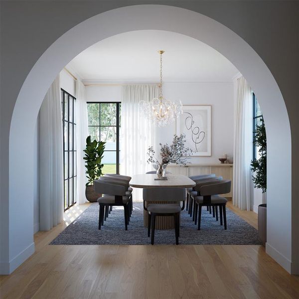 Furnished interior view inside a new home in , Dallas (Image 6).