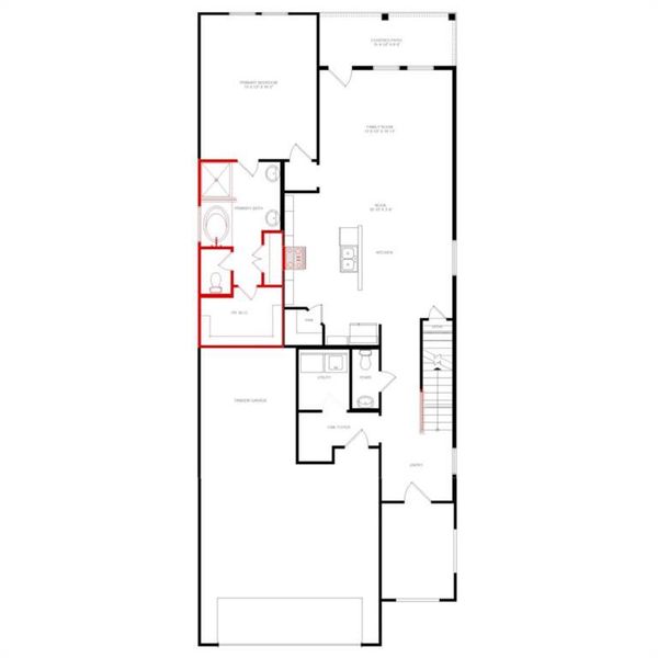 2D floor plan layout of this home in Devonshire 40s, Forney, TX (Image 3). 2D floor plan layout of this home in Devonshire 40s, Forney, TX (Image 3).