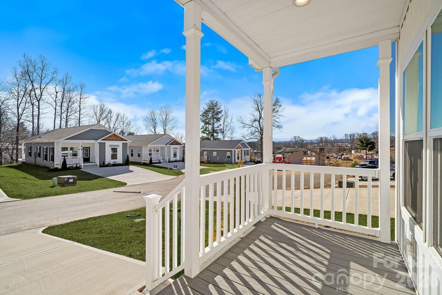 Exterior details and patio area of a home in , Asheville (Image 24).