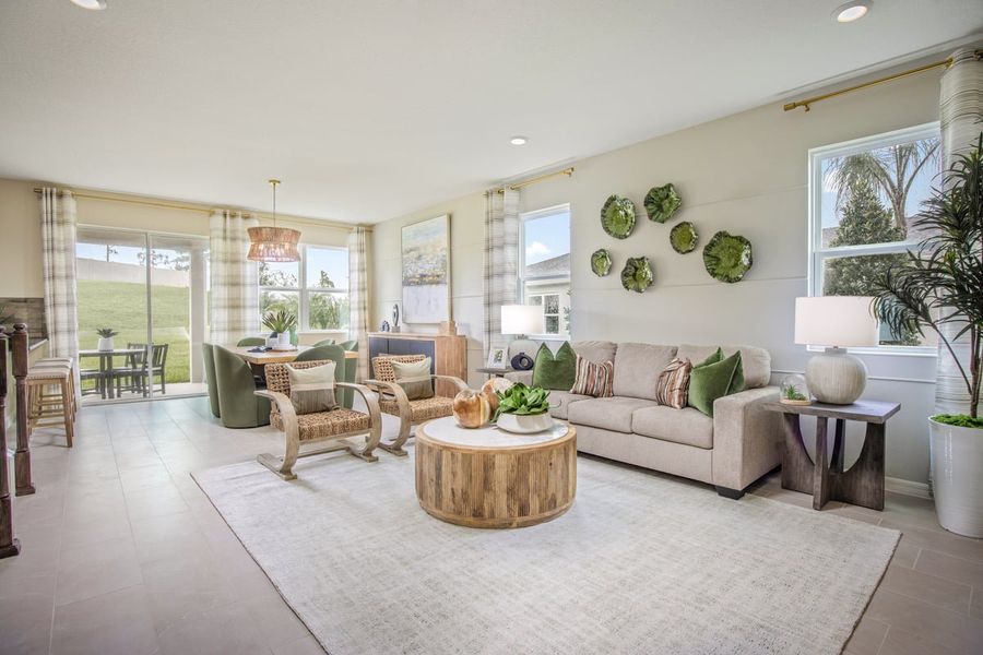 Representative furnished interior of a home built from the 2107 Modeled by KB Home in Sandal Key I, Weeki Wachee (Image 5).