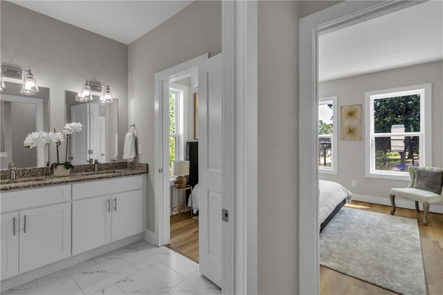 Furnished interior view inside a new home in , Atlanta (Image 18).