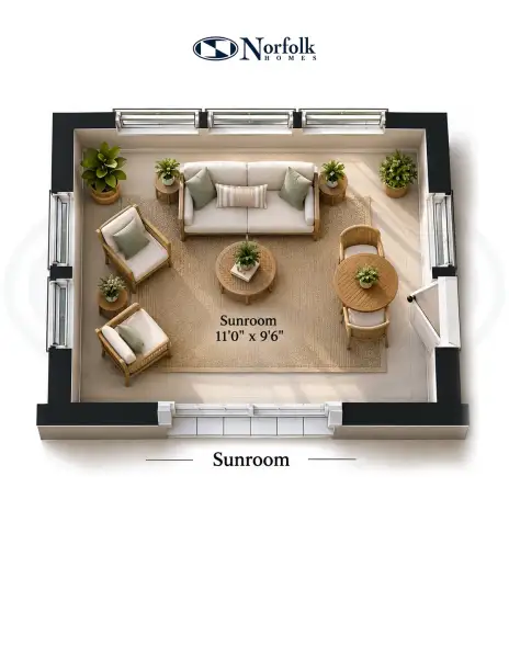 2D floor plan layout for the The Boulder by Norfolk Homes in Offsite Builds Southern Michigan, Ann Arbor, MI (Image 24).