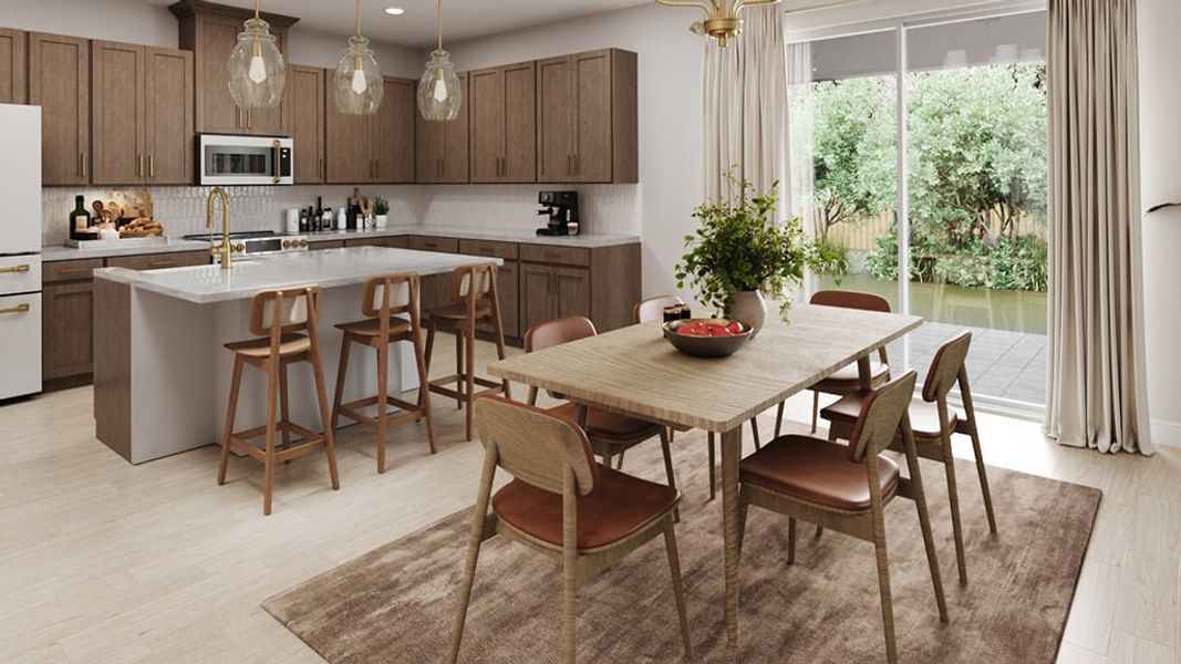 Representative furnished interior of a home built from the Seaside by Taylor Morrison in Center Lake Ranch Community Group Page, St. Cloud (Image 10).