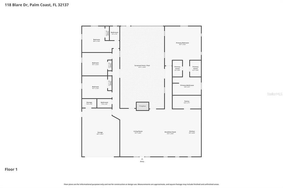 2D floor plan layout of this home in , Palm Coast, FL (Image 5). 2D floor plan layout of this home in , Palm Coast, FL (Image 5).