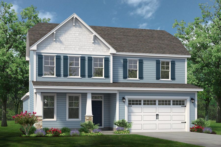 Representative exterior photo of a completed home built from the The Driftwood by Chesapeake Homes in Coastal Club of the Carolinas, Calabash, NC (Image 1). Representative exterior photo of a completed home built from the The Driftwood by Chesapeake Homes in Coastal Club of the Carolinas, Calabash, NC (Image 1).