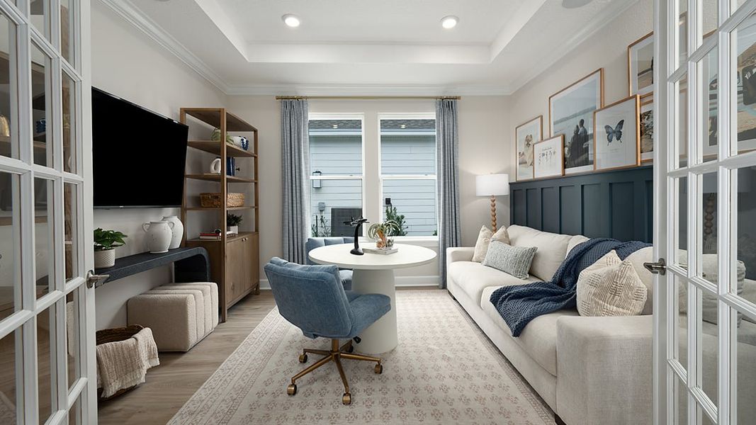 Furnished interior view inside a new home in Esplanade at St. Marys, St. Marys (Image 11).