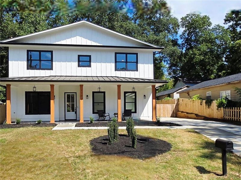 Front exterior of a new home in , Atlanta, GA, highlighting curb appeal (Image 19). Front exterior of a new home in , Atlanta, GA, highlighting curb appeal (Image 19).