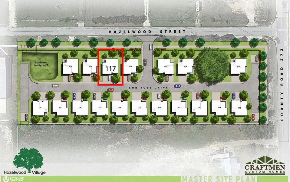 Map / location with property parcel outlined