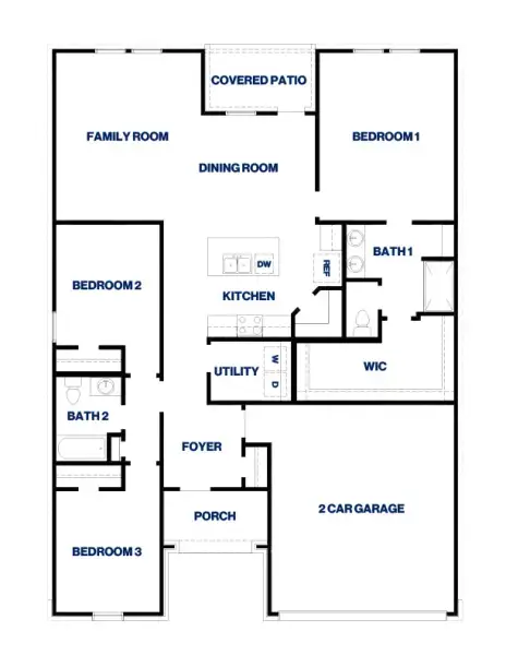 2D floor plan layout of this home in Grand Pines, Magnolia, TX (Image 4). 2D floor plan layout of this home in Grand Pines, Magnolia, TX (Image 4).