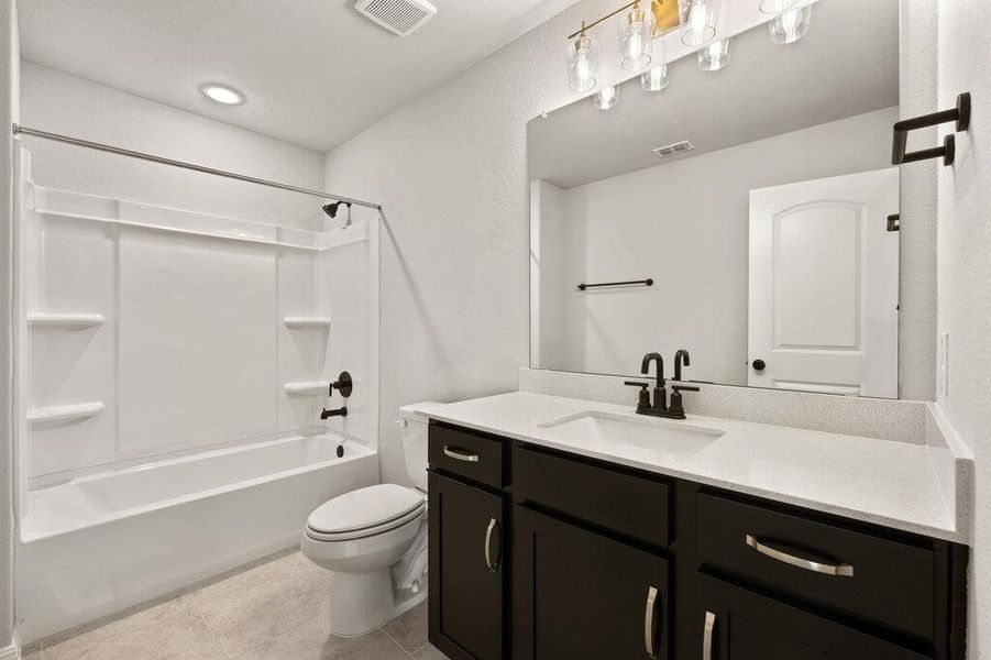 Furnished interior view inside a new home in Patterson Ranch, Georgetown (Image 9). Furnished interior view inside a new home in Patterson Ranch, Georgetown (Image 9).