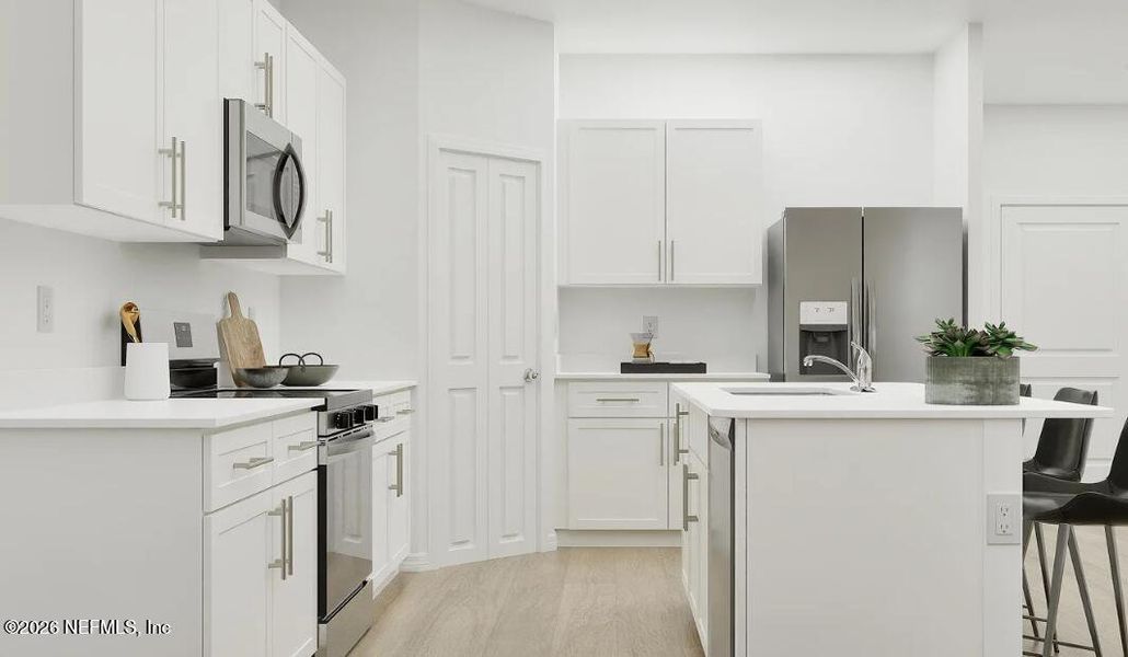 Furnished interior view inside a new home in Mill Creek North Townhomes, Jacksonville (Image 6).