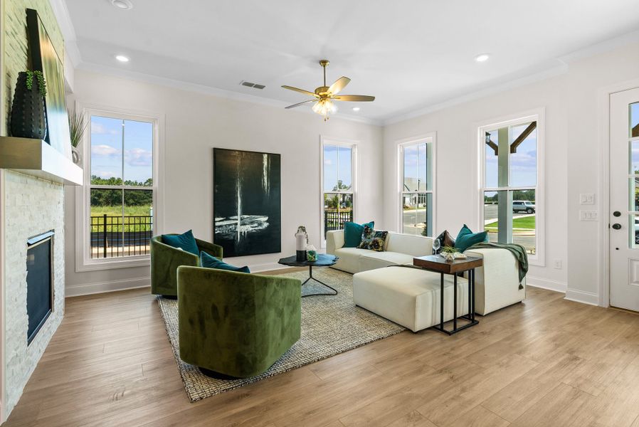 Representative furnished interior of a home built from the The Kenton by The Providence Group in Promenade at Sawnee Village, Cumming (Image 11).