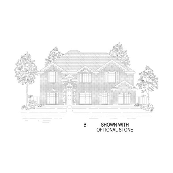 Representative rendering of the exterior for the Stonehaven 2FS by First Texas Homes (Image 12). Representative rendering of the exterior for the Stonehaven 2FS by First Texas Homes (Image 12).