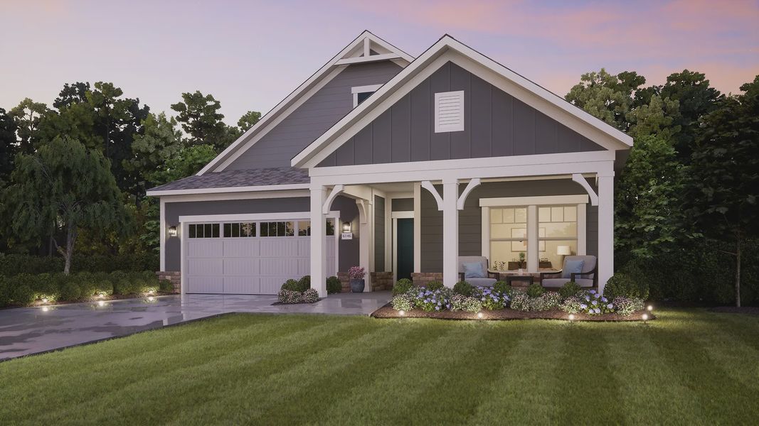Representative exterior photo of a completed home built from the Capri by Epcon Communities in The Courtyards at Oak Grove, Durham, NC (Image 29).