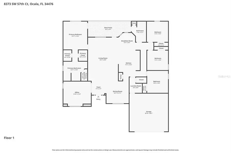 2D floor plan layout of this home in Brookhaven, Ocala, FL (Image 5).