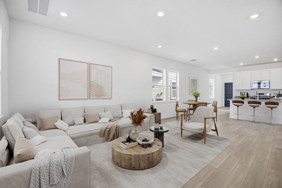 Representative furnished interior of a home built from the Nolan by Taylor Morrison in Trillium, Richmond (Image 7). Representative furnished interior of a home built from the Nolan by Taylor Morrison in Trillium, Richmond (Image 7).