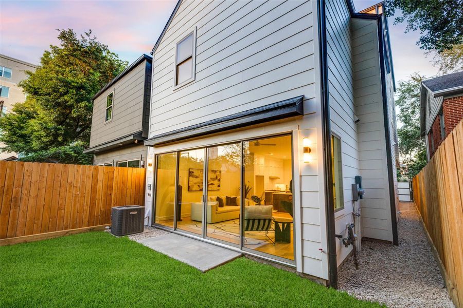 Exterior details and patio area of a home in , Houston (Image 3).