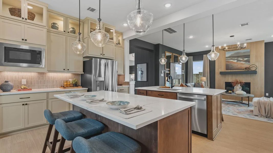 Representative furnished interior of a home built from the Acadia by Chesmar Homes in Elyson 50's, Katy (Image 16).