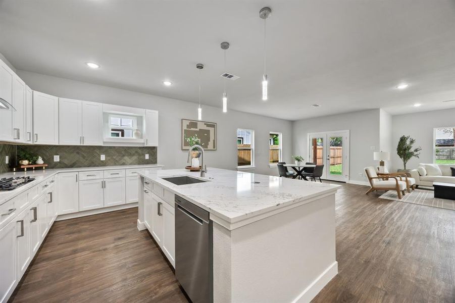 Furnished interior view inside a new home in , Dallas (Image 31).