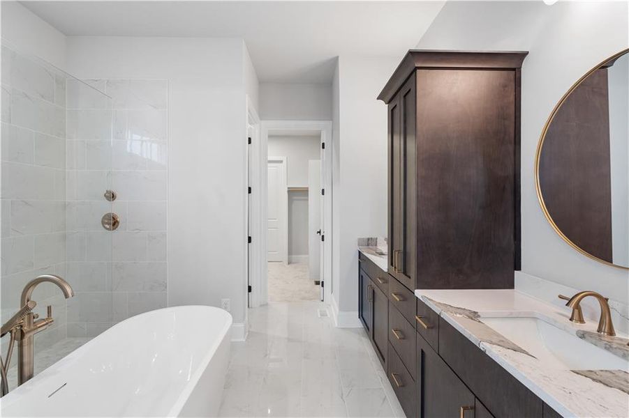 Furnished interior view inside a new home in , Peachtree Corners (Image 14). Furnished interior view inside a new home in , Peachtree Corners (Image 14).