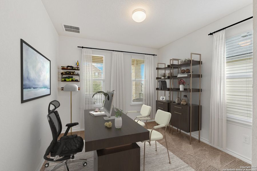 Furnished interior view inside a new home in Champions Landing, San Antonio (Image 6). Furnished interior view inside a new home in Champions Landing, San Antonio (Image 6).