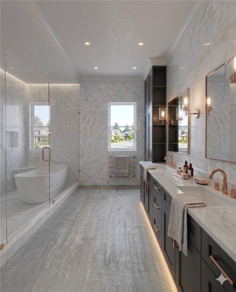 Furnished interior view inside a new home in , Buford (Image 11).