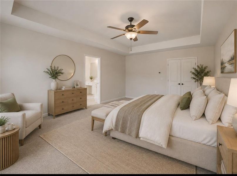 Furnished interior view inside a new home in Neely Farm, Covington (Image 18). Furnished interior view inside a new home in Neely Farm, Covington (Image 18).