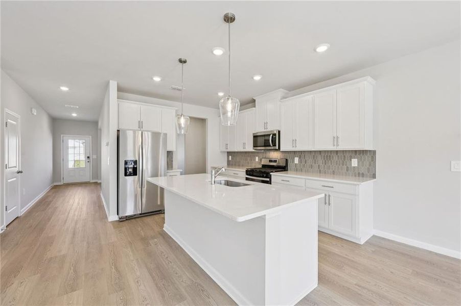 Furnished interior view inside a new home in Parkside at Grayson, Grayson (Image 10).