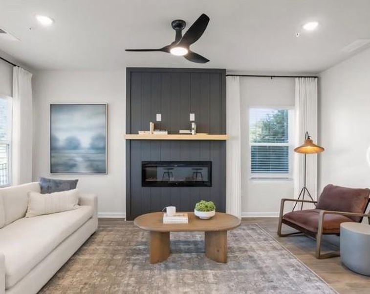 Furnished interior view inside a new home in The Enclave Townhomes, Hampton (Image 5).