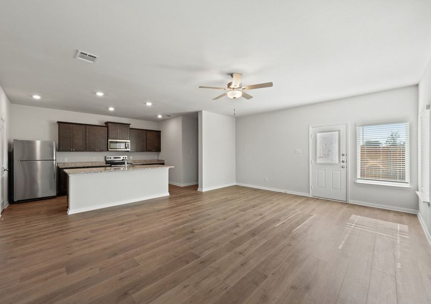 The Camellia has an open floor plan. The Camellia has an open floor plan.