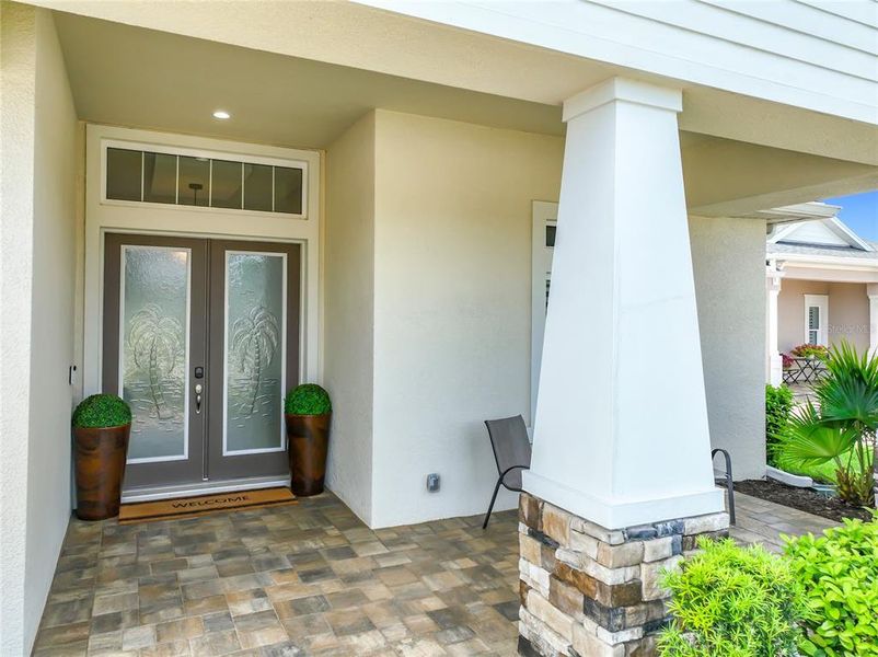 Exterior details and patio area of a home in The Reserve at Victoria, Deland (Image 4). Exterior details and patio area of a home in The Reserve at Victoria, Deland (Image 4).