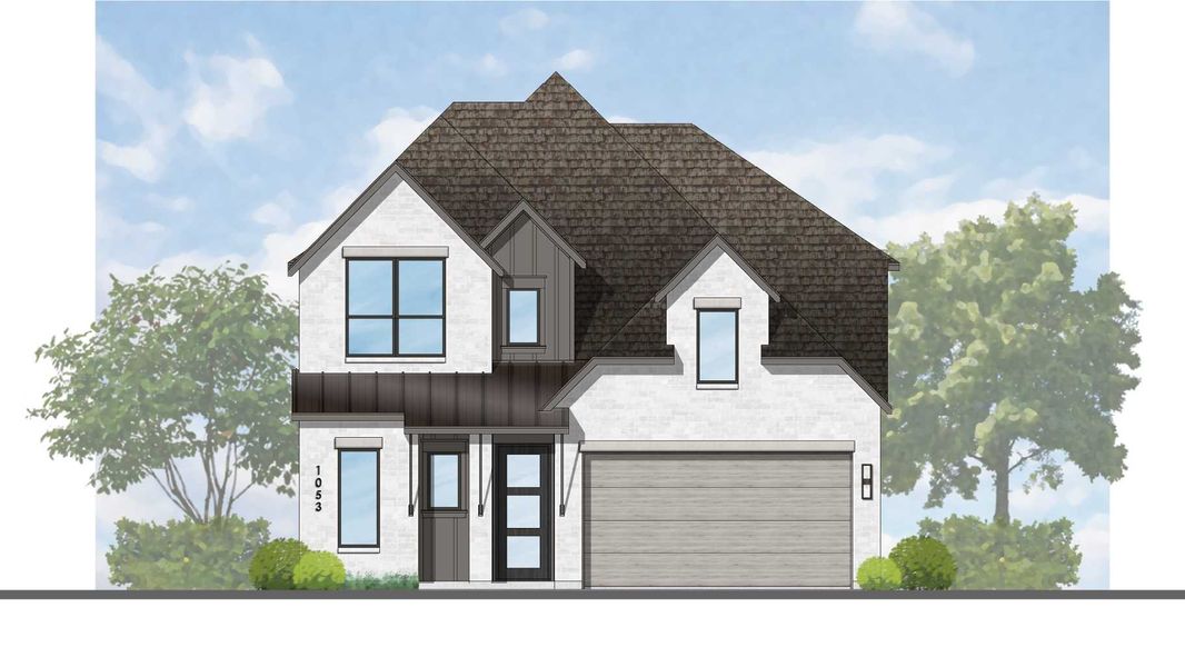 Representative rendering of the exterior for the McLaren Plan by Highland Homes (Image 4).
