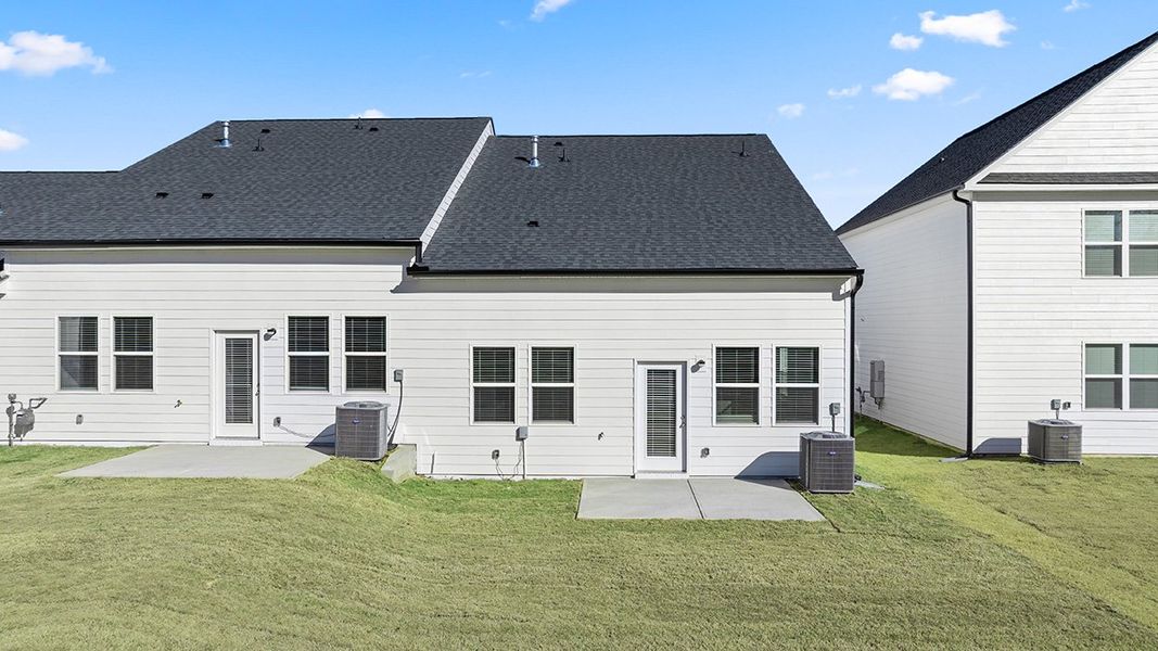 Exterior details and patio area of a home in Byrd Village, Graniteville (Image 2).