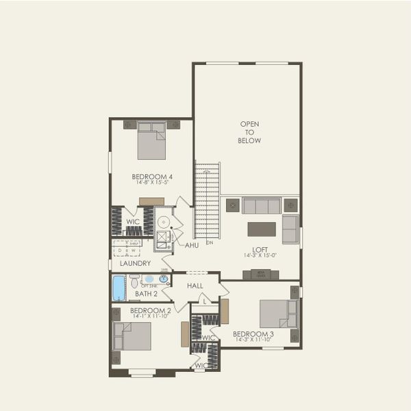 2D floor plan layout for the Firwood by Pulte Homes in Harvest Crossing, Aurora, CO (Image 4). 2D floor plan layout for the Firwood by Pulte Homes in Harvest Crossing, Aurora, CO (Image 4).