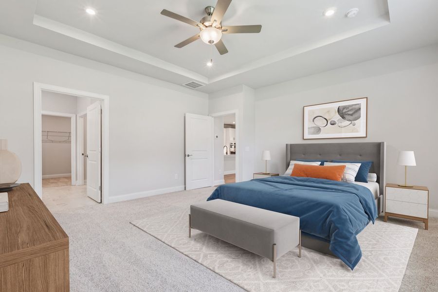 Furnished interior view inside a new home in The Beacon at Old Peachtree Single Family Homes, Lawrenceville (Image 358).