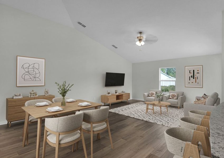 Host family game nights in the front living area