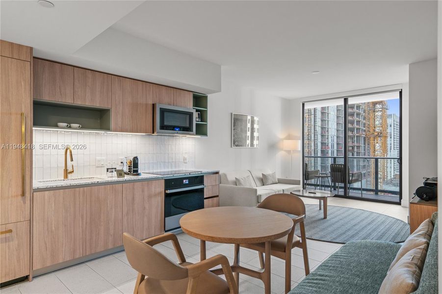 Furnished interior view inside a new home in , Miami (Image 7). Furnished interior view inside a new home in , Miami (Image 7).