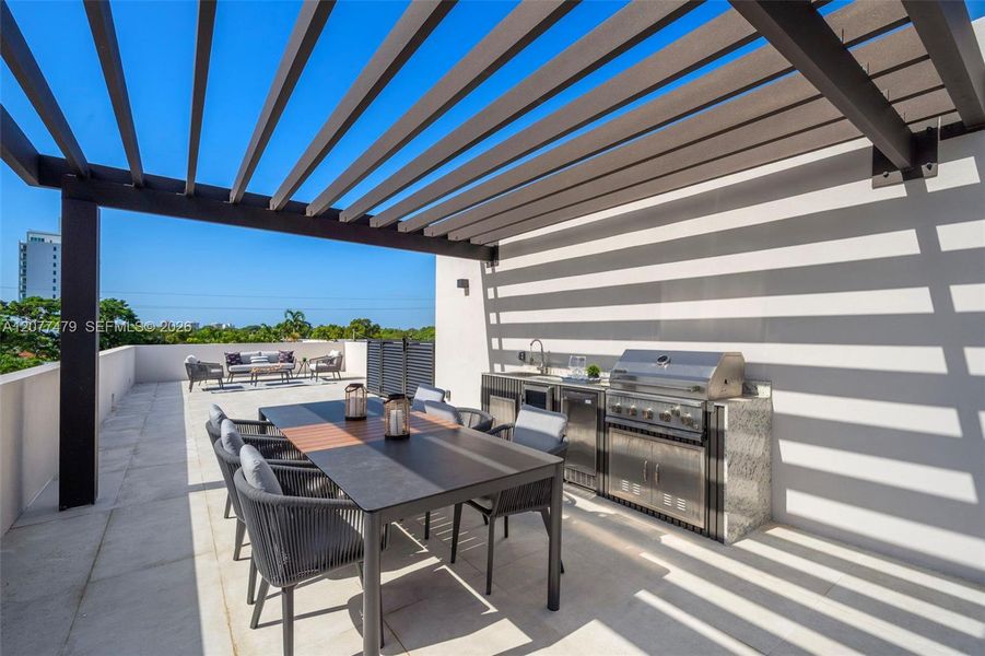 Exterior details and patio area of a home in , Miami (Image 31). Exterior details and patio area of a home in , Miami (Image 31).